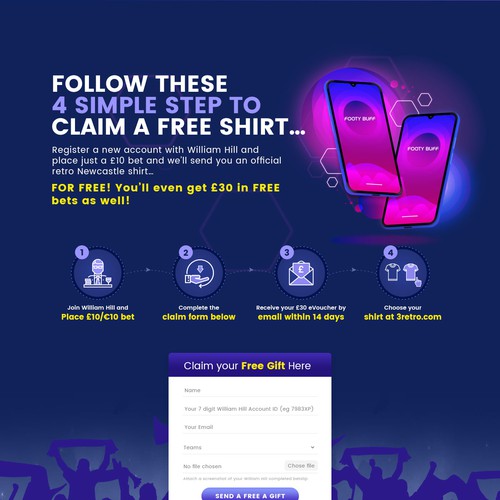 Design a compelling limited time offer landing page for football fans Design by Pixtech