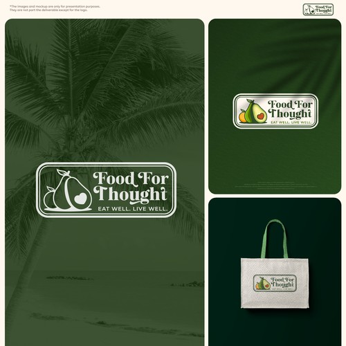 Fresh, Playful Island-Inspired Logo for Food For Thought – Organic Café & Market in the Florida Keys Design by norzone
