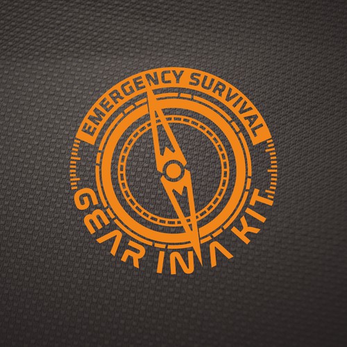 Design a survival of the fittest logo for an emergency survival kit