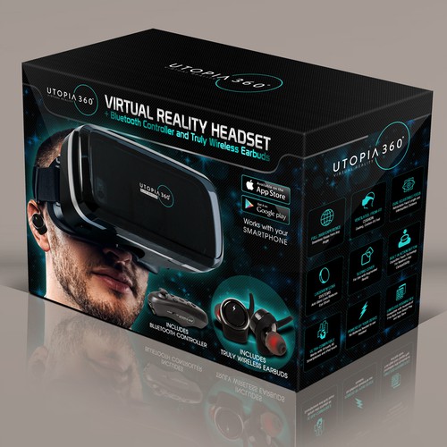 Design a Package for Utopia 360° Pro VR Headset | Product packaging contest