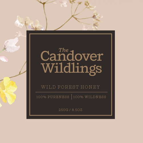 The Bees Need You! Wild Forest Honey Label Design. Design by intanamir