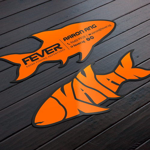 Design a fun business card for a kayak fishing tour company, Business card  contest