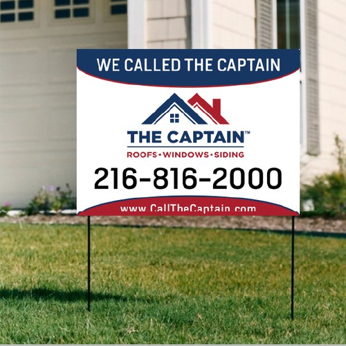 Yard Sign Design - We Called The Captain! Design von Shifat99d