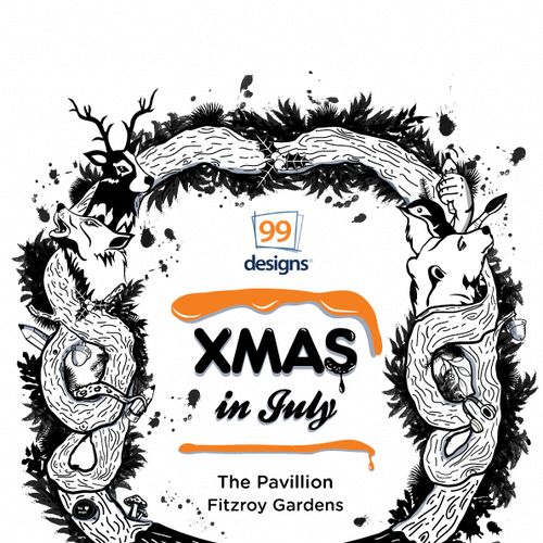 'Street art' style invitation for 99designs event! Design by Molecula