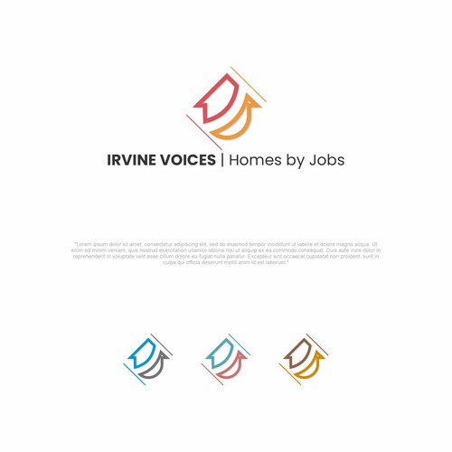 Irvine Voices - Homes for Jobs Logo Design by The_Phoenix