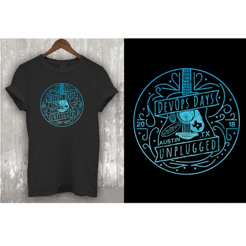 DevOps Days Unplugged - Create a rock band Unplugged tour style shirt Design by Tebesaya*