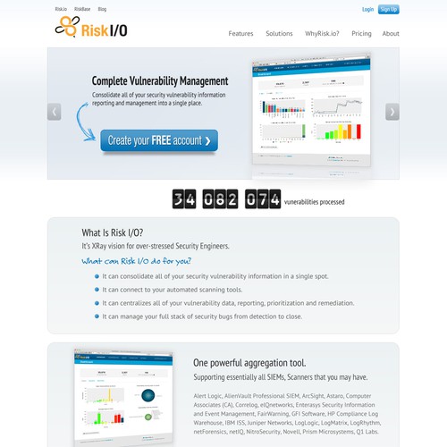 RiskIO needs a new website design Design by Multimedia Designs