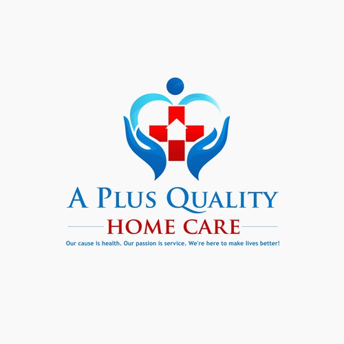 Design a caring logo for A Plus Quality Home Care Diseño de 123Graphics