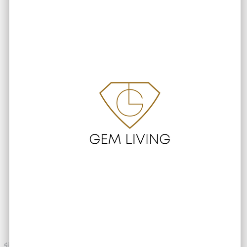 Geometrical, minimalist, modern brand design for Gem Living Design by LEN-ART DESIGN