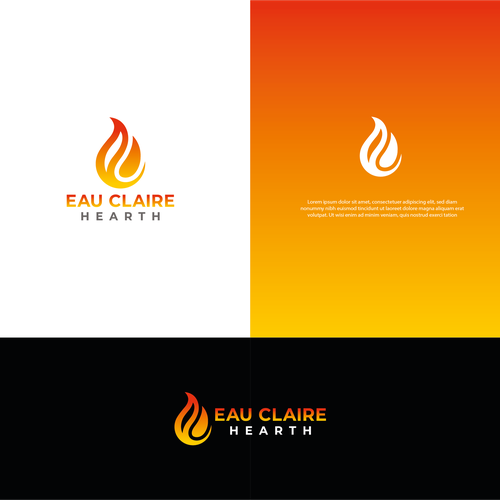 Updated, Warm, Clean brand logo for our Fireplace and Stove collection. Design by logo_designbd