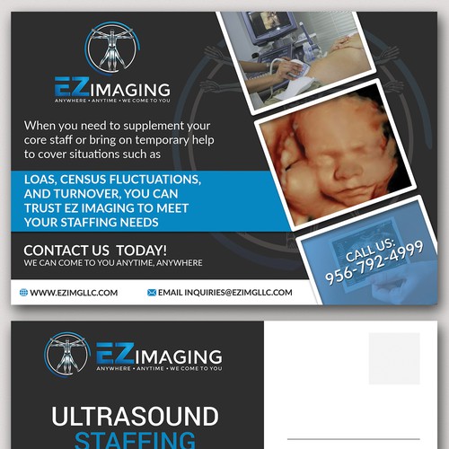 ULTRASOUND STAFFING CARD/FLYER Design by Graph Webs