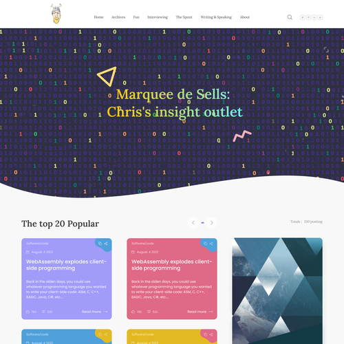 modern redesign for fun technical blog site Design by Xbeezi
