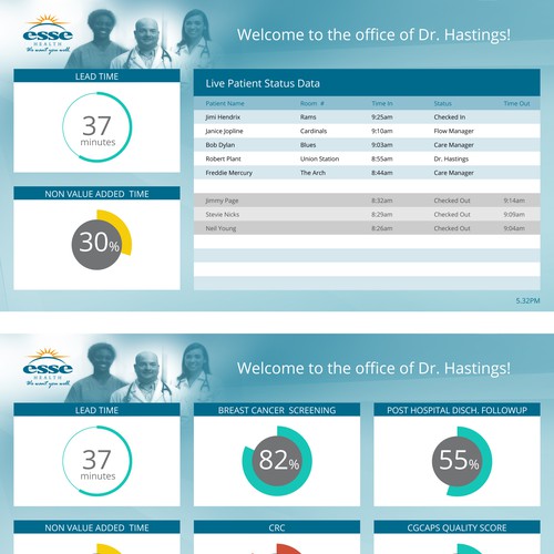 Designing a Digital Sign Template for Esse Health's new Digital Signage Project Design by Luc.it