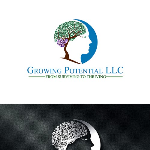 Create a brain tree logo for counseling children and adolescents with ...