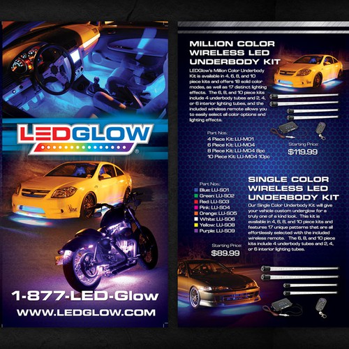 Design LEDGlow's New Trifold! Design by sercor80