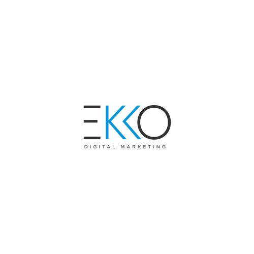 SIMPLE LOGO - ekko Letters then dm after Design by sam_kalye