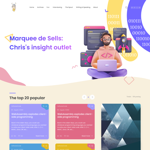 modern redesign for fun technical blog site Design by Xbeezi