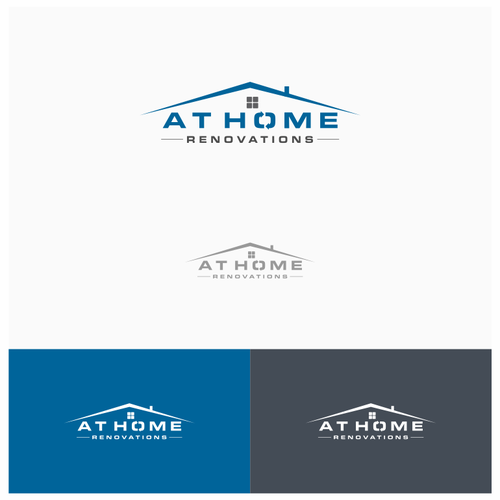 Create a logo for At Home Renovations a kitchen and bath 