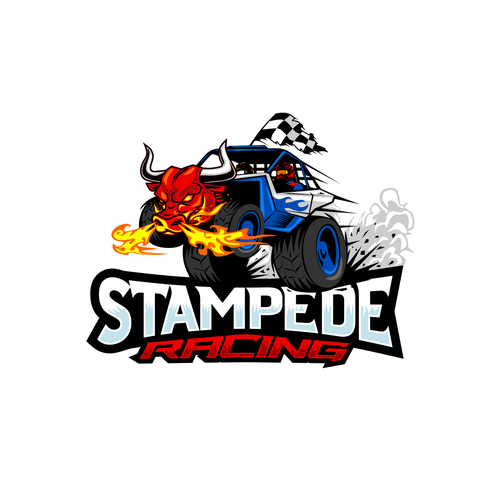 Stampede Racing Logo Design by rifzdesign