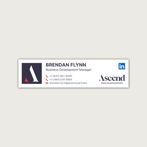 Ascend Partners New Branded Email Signature Design by LunarDragon