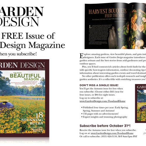 Create a two-page spread ad for consumer magazine Design by KDESIGN101