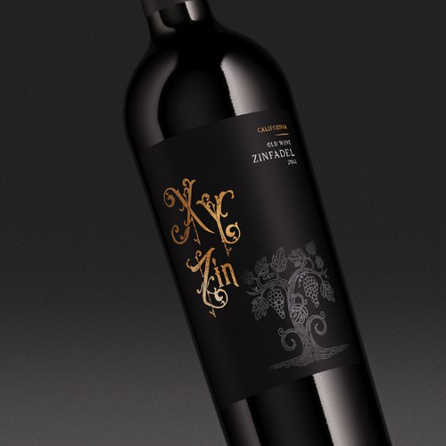 Gothic Old Vine Zinfandel Wine Label Design by sam2021