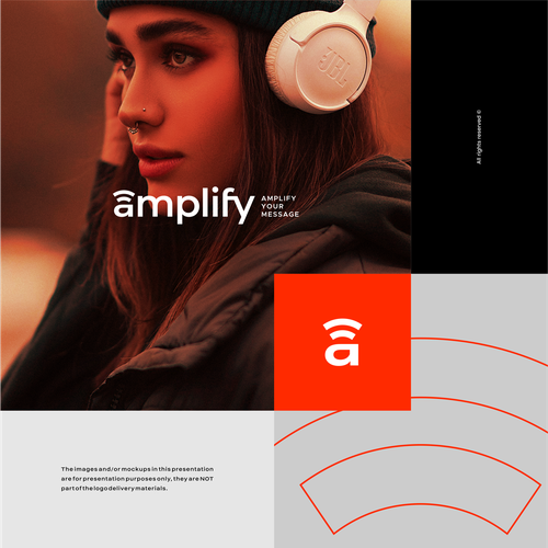 "Amplify My Brand! with A Modern Cool Logo for a Recording Studio." winning Logo & hosted website