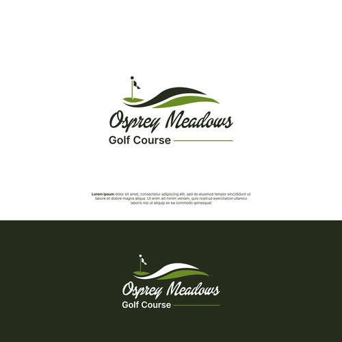 Golf Course Logo - Osprey Meadows Golf Course at Tamarack Design by Vscoanzo