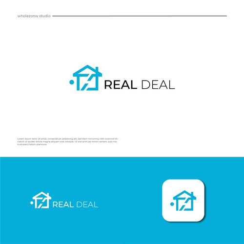 Simple logo for real estate transaction and client management software Design by Rustu Design