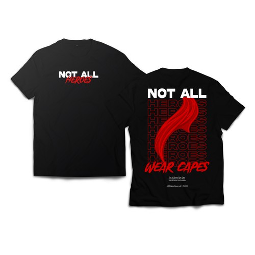 Anti Hero Shirt design - Not All Heroes Wear Capes Design by Arzeeel