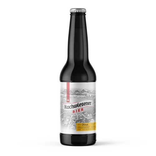 My new beer label with a small illustration for my micro brewery Sarganserbräu Design by Leoxgfx