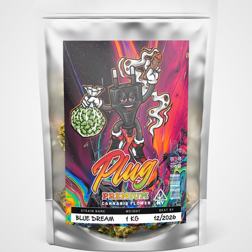 Design an urban looking label for a cannabis street brand that specializes in bulk flower sales Design by bcra