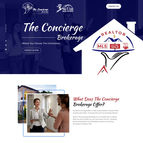 The concierge brokerage website Réalisé par FuturisticBug