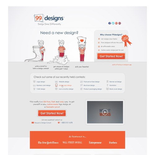 99designs Homepage Redesign Contest Design réalisé par nabeeh