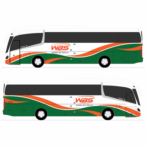 Charter Bus Graphics Incorporating Company Logo Competition Design by ezesol™