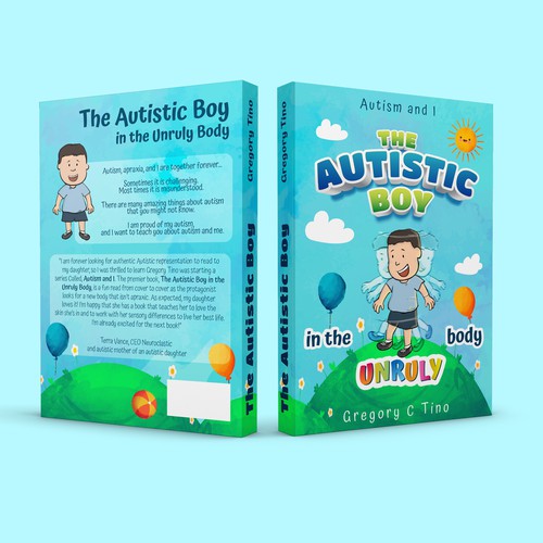 Design a playful children's book cover to teach people about autism Design by Daniel Petrof