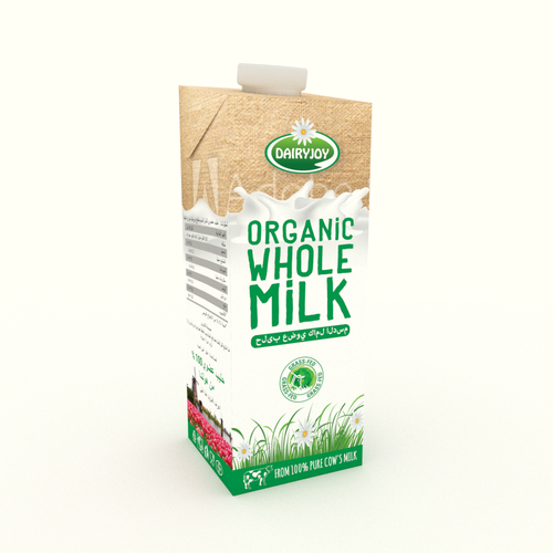 Creative Organic Milk Package with English & Arabic | Product packaging ...