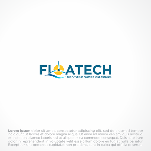 Creation of a logo for a wind turbine research project: FLOATECH Design by warnaliar.