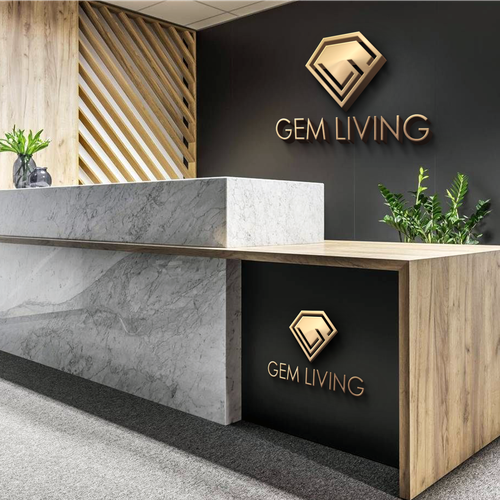 Geometrical, minimalist, modern brand design for Gem Living Design by Sayaad Alduwlar