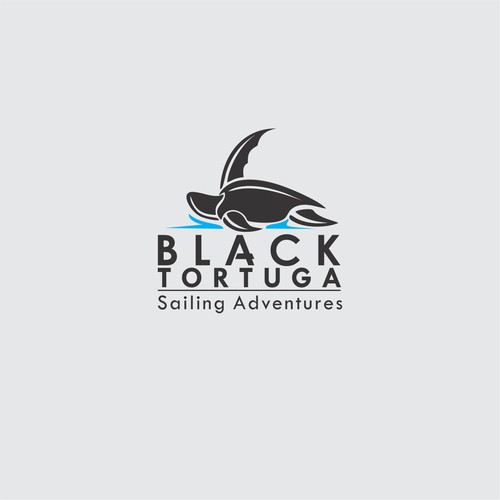 Design a Black Sea Turtle logo with a sail or sailboat somehow included in the image of a turtle Design by rozak46