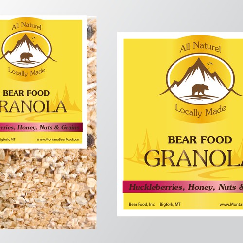 print or packaging design for Bear Food, Inc Réalisé par Kiwii