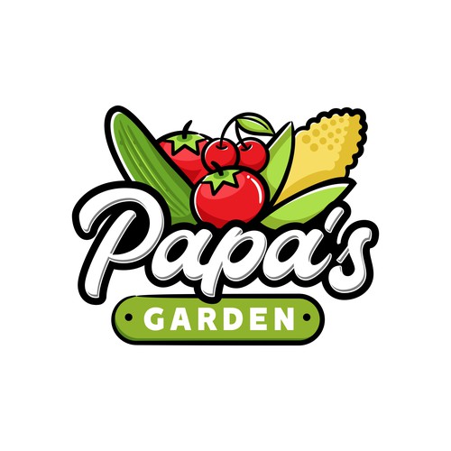 Fun garden logo for our kids to honor grandpa Design by Akhbarindo