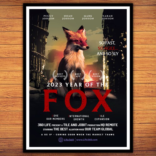 Life360 2023 Year of the Fox Poster Design by BjoInk