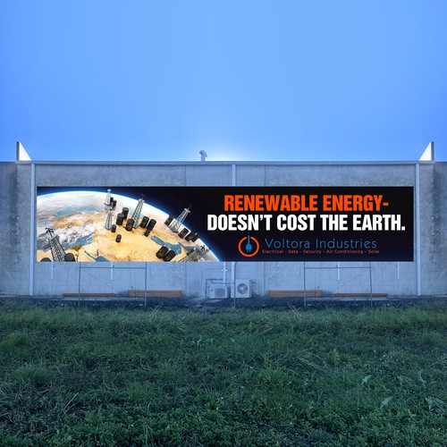 Voltora Industries Back Wall Banner Design by isuk