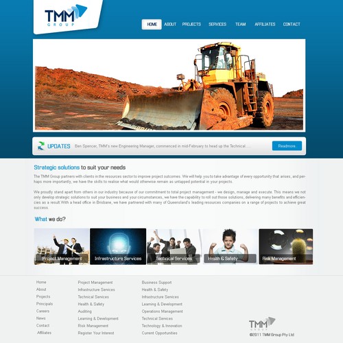 Help TMM Group Pty Ltd with a new website design デザイン by Jijeshp