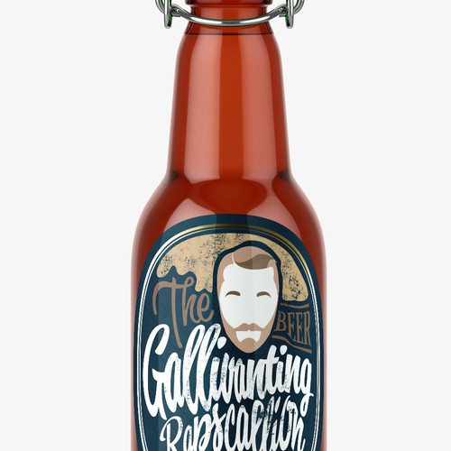 "The Gallivanting Rapscallion" beer bottle label... Diseño de Coshe®