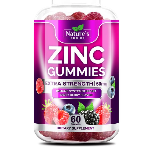 Tasty Zinc Gummies design needed for Nature's Choice Diseño de sapienpack