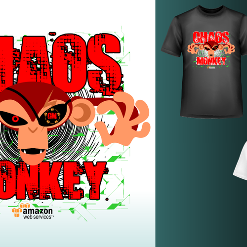 コンペ「Design the Chaos Monkey T-Shirt」のデザイン by Noviskiさん 