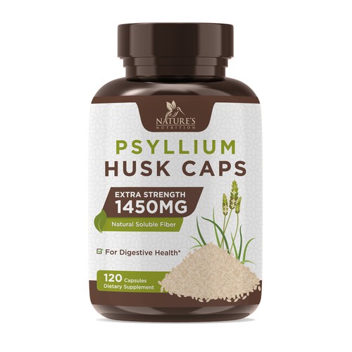 Natural Psyllium Husk Capsules Design needed for Nature's Nutrition Design by EsoWorld