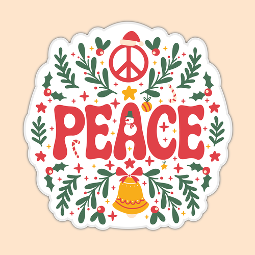 Design A Sticker That Embraces The Season and Promotes Peace Design by Judgestorm